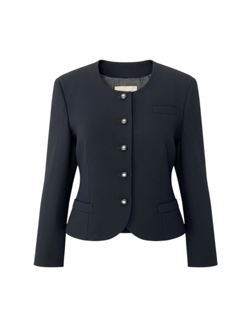 Balenciaga Collarless Jacket BB Logo Button 9 Sizes Black